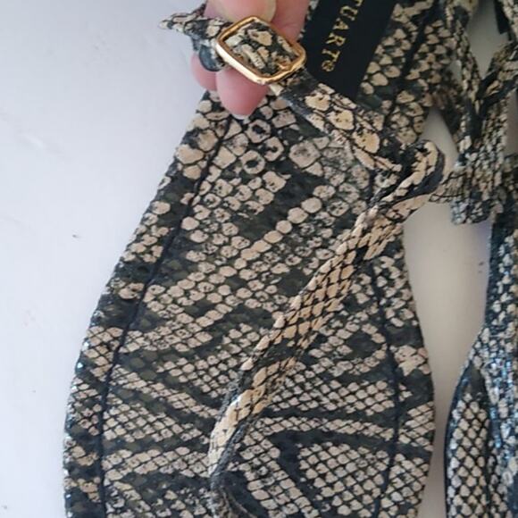 Colin Stuart Snake Skin Strapy animal print Size 9 - Picture 4 of 9